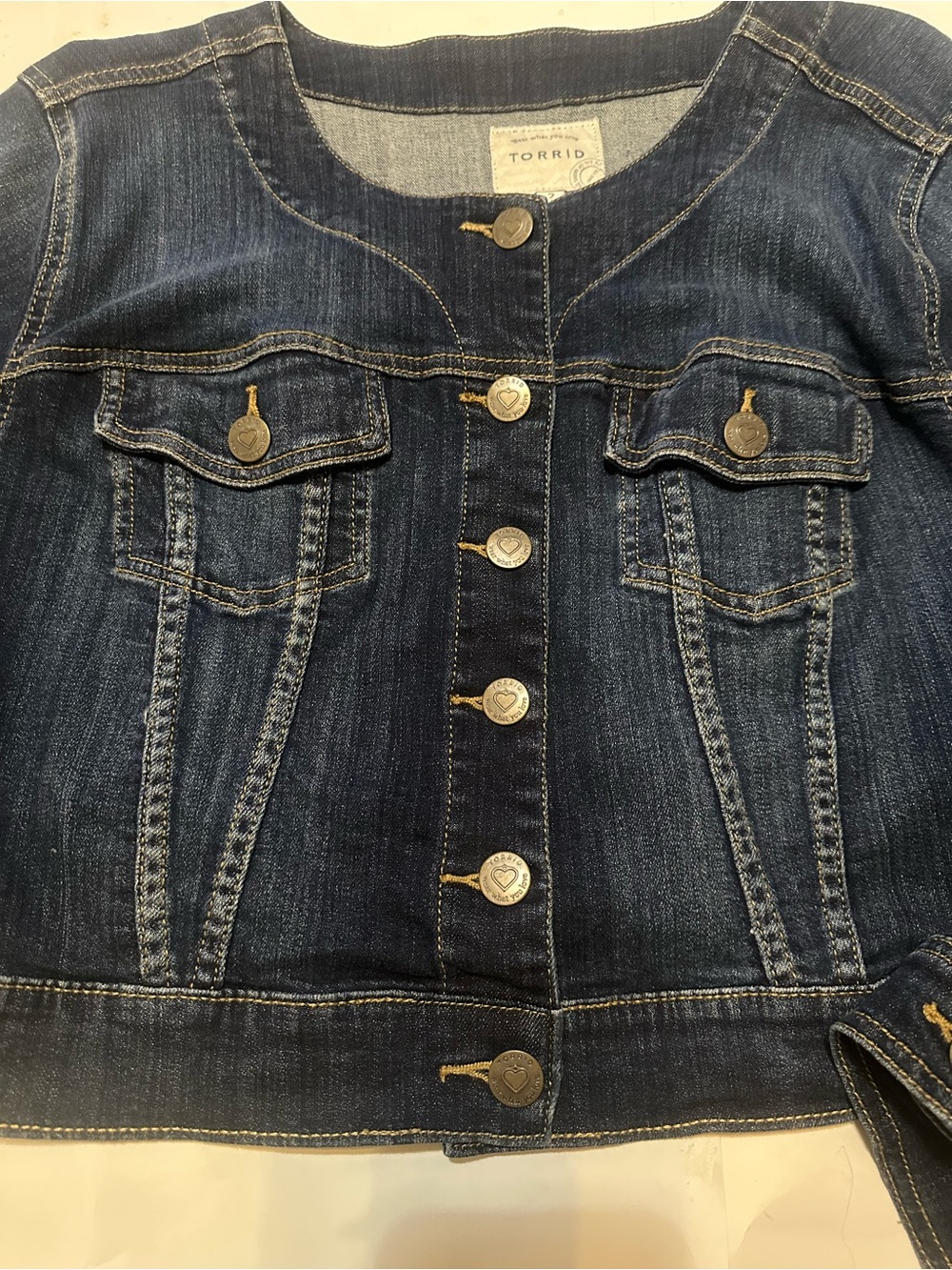 TORRID DARK DENIM JEAN JACKET PLUS SIZE 2